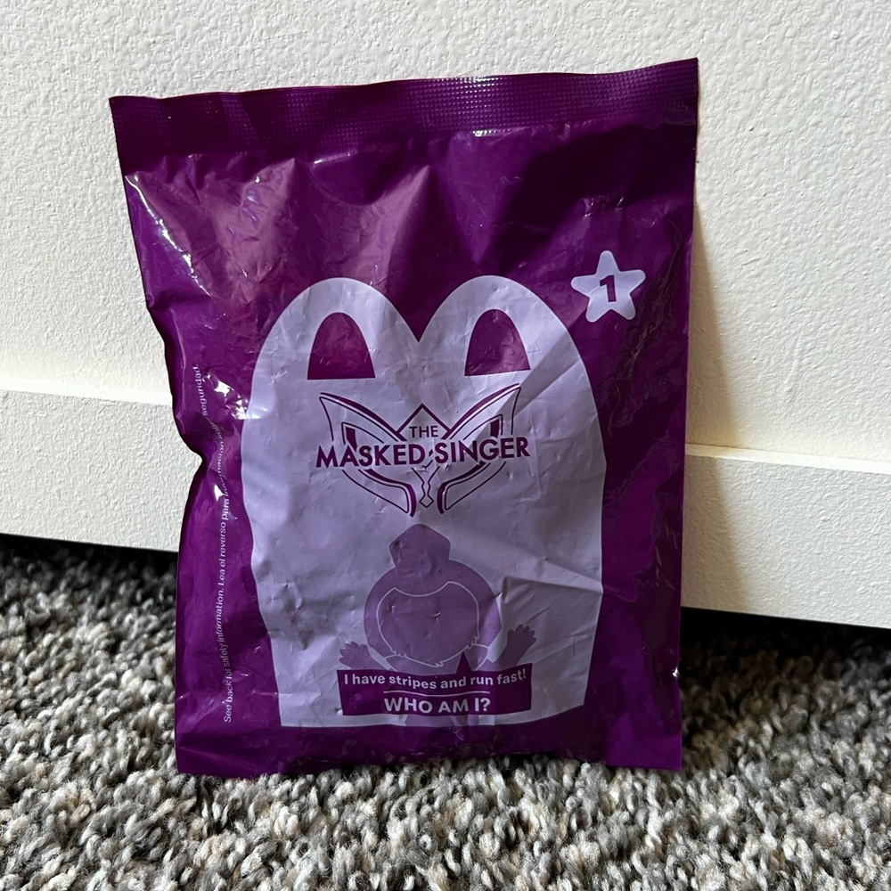 The‎ Masked Singer McDonald’s Happy Meal Toy New In Package #1 White Tiger